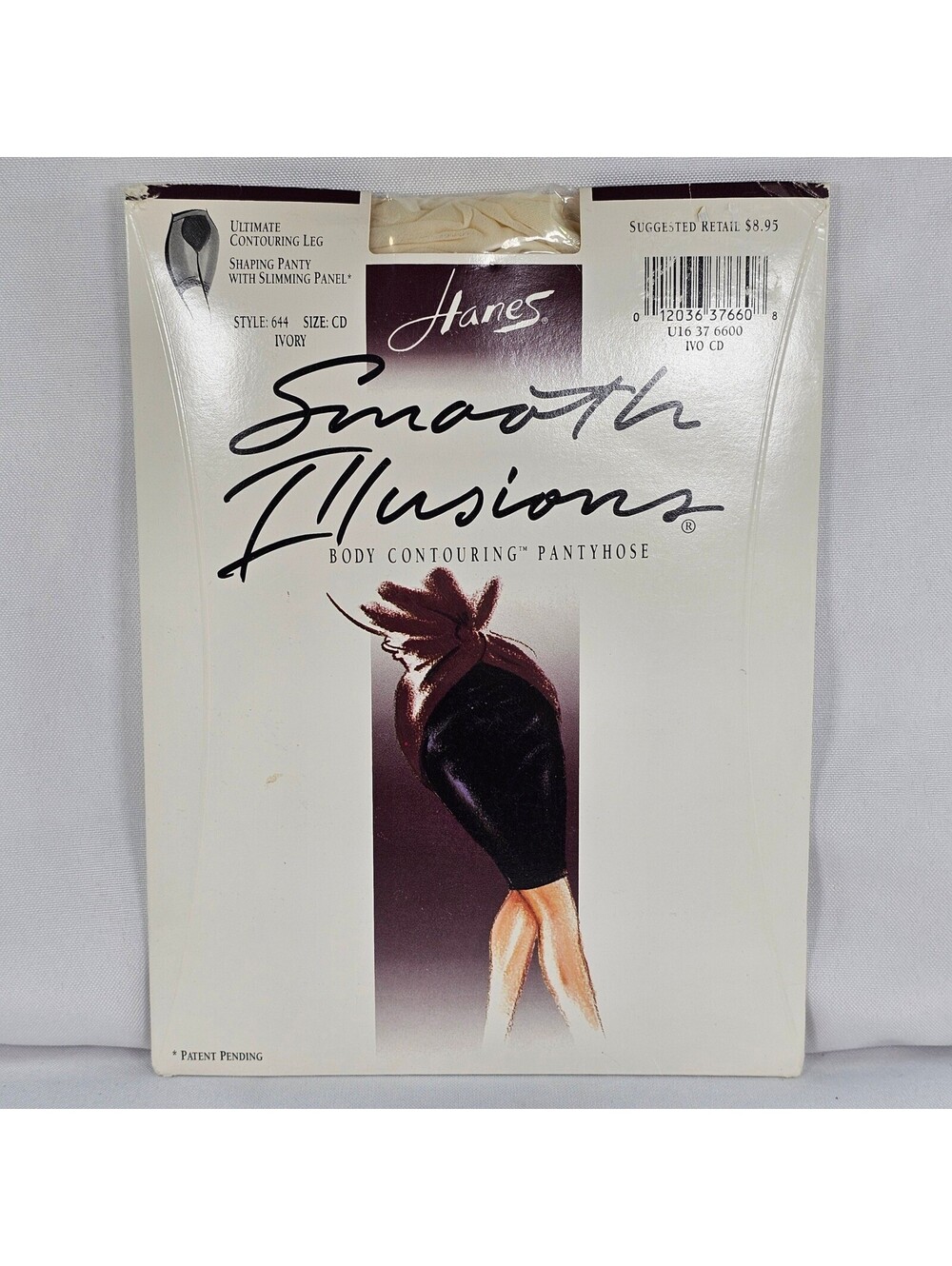New Vtg Hanes Smooth Illusions Body Contouring Pantyhose Ivory Size CD Style 644